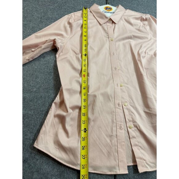 Banana Republic Dress Shirt Women 14 Pink Cotton Tailored Fit Long Sleeve Formal - Picture 3 of 8